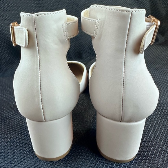 Mixโ No. 6 White Ankle Strap Block Heel Dress Shoes - Picture 4 of 9